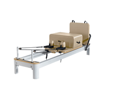 White Frame Beige Upholstery